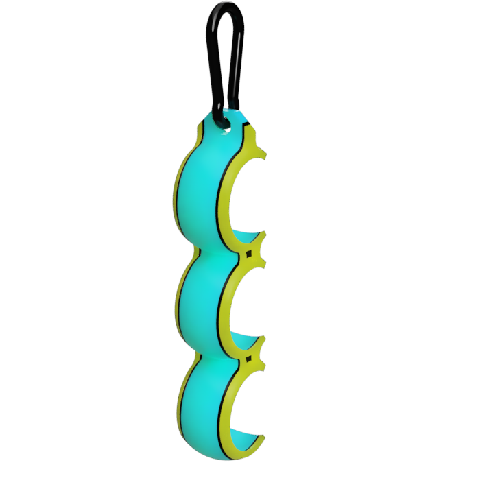 Teal-Black-Yellow